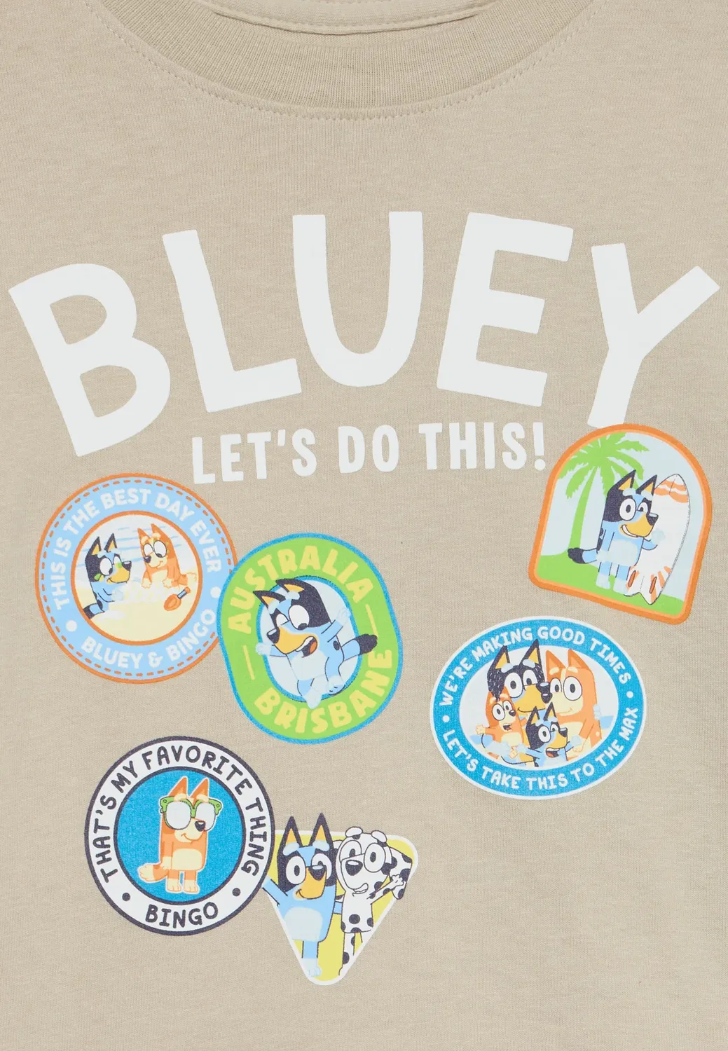 Футболка унисекс Bluey свободного кроя с принтом Gap, Cobblestone — фото 3