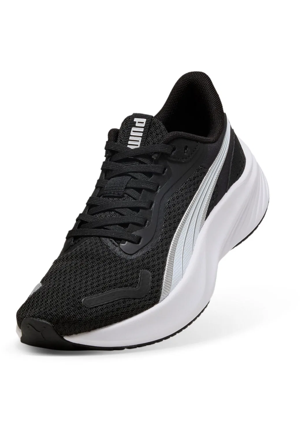 Детские кроссовки для зала Pounce Lite Jr Puma, Schwarz Weiss Schwarz