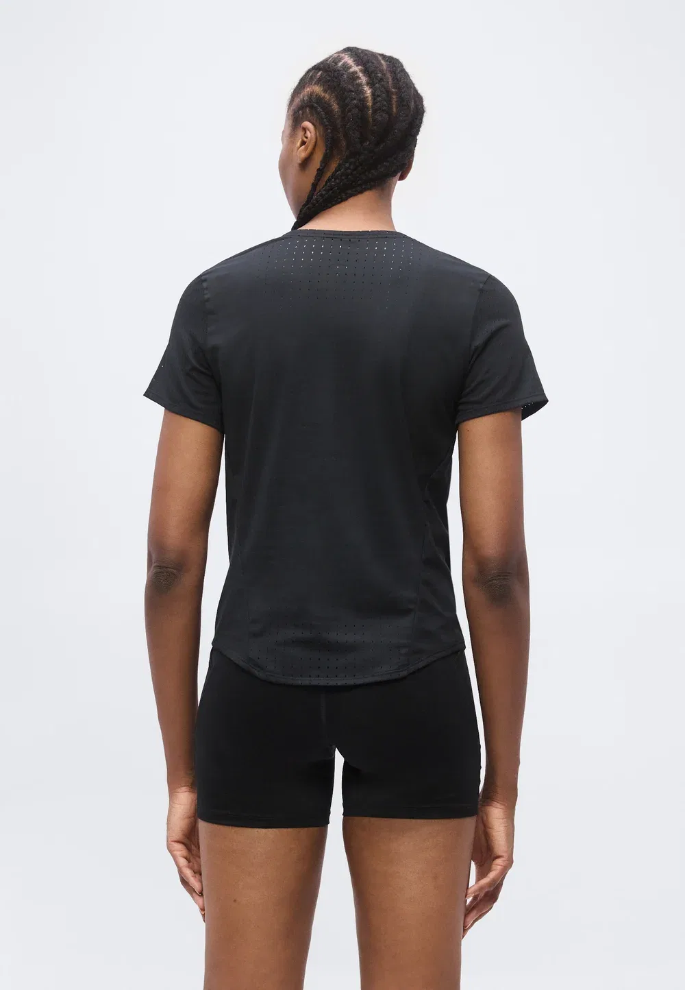 W nk arswft dfadv top ss - спортивная футболка Nike Performance, Black/White — фото 3