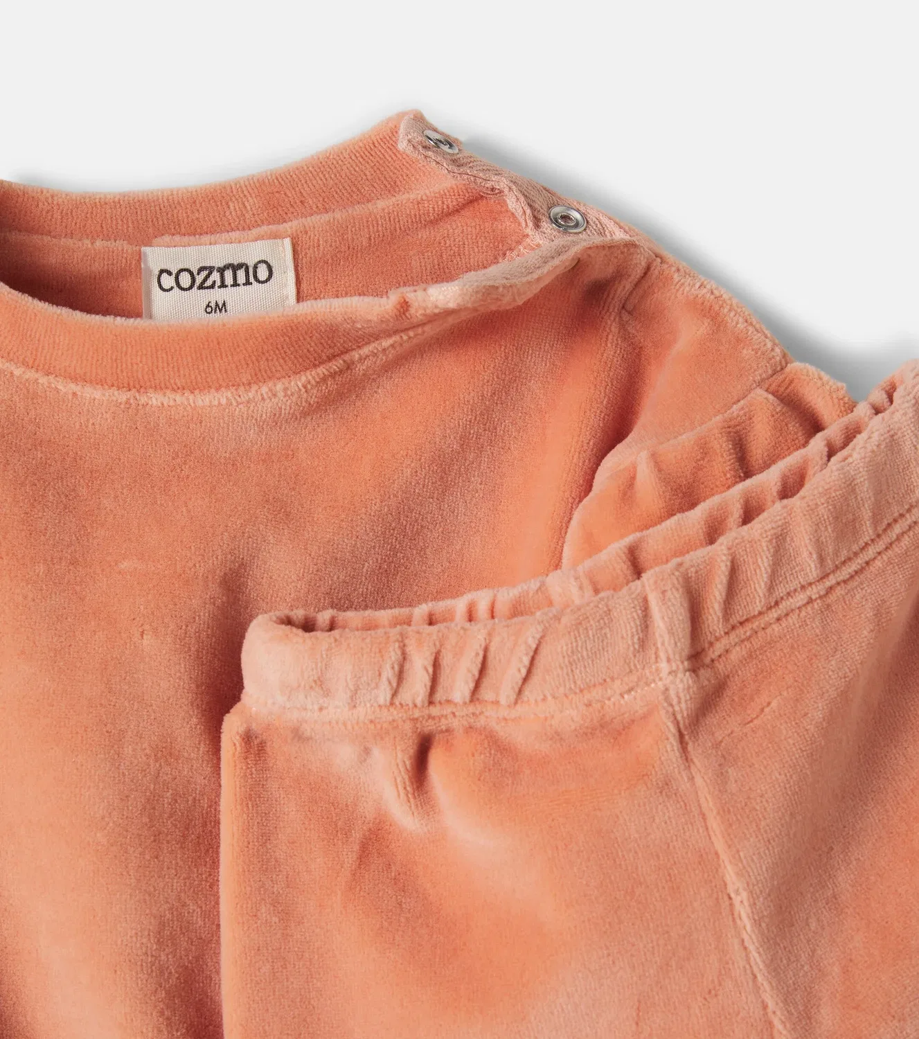 Комплект из толстовки и брюк из бархата на хлопковой основе Cozmo, Petal — фото 3
