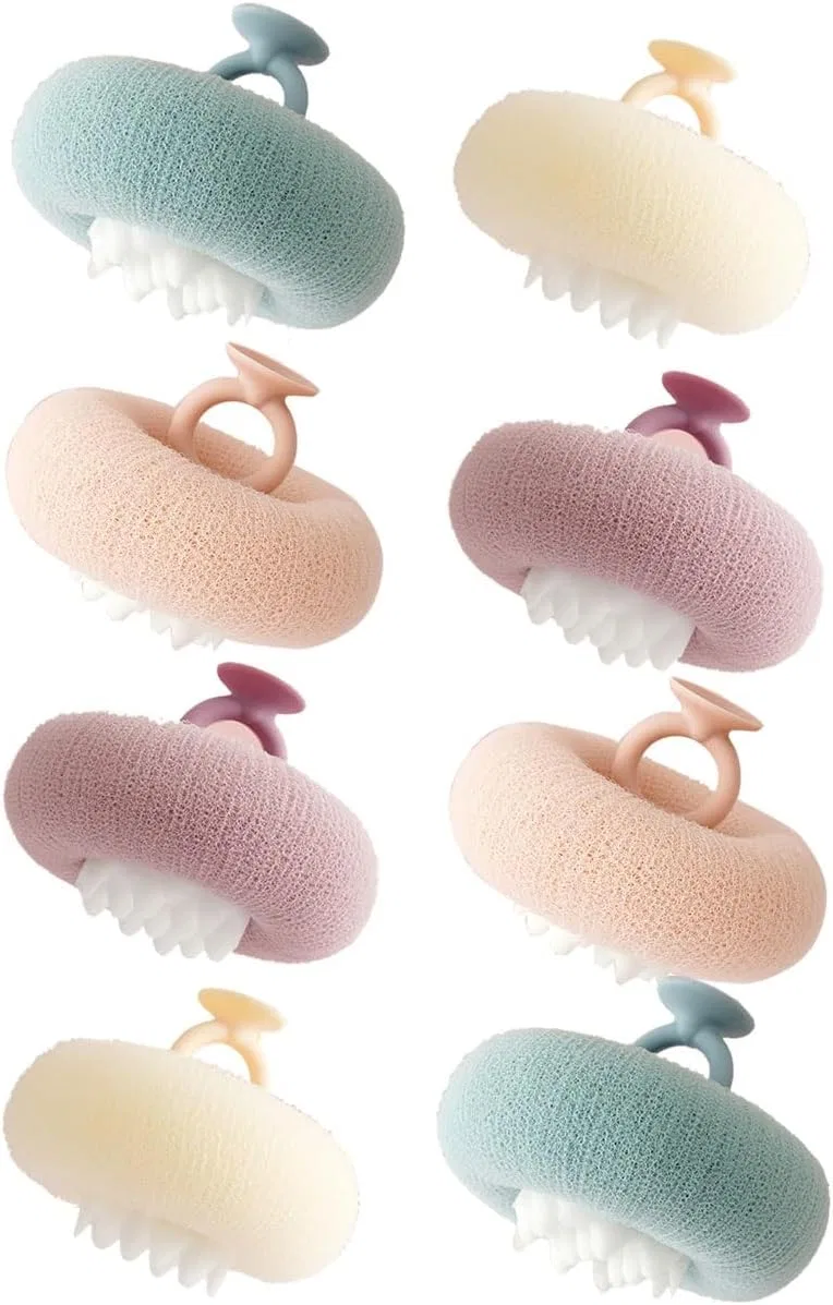 Эксфолиирующая мочалка для ванны, DJSDN, 8 шт., Beige