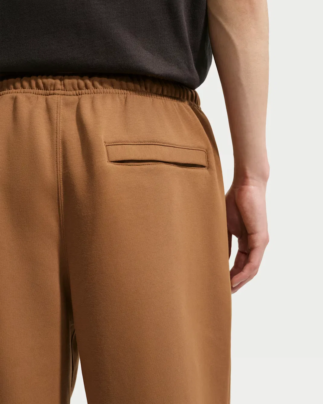 Мужские флисовые брюки на резинке Nike Sportswear Club, Ale Brown/Ale Brown/White — фото 3