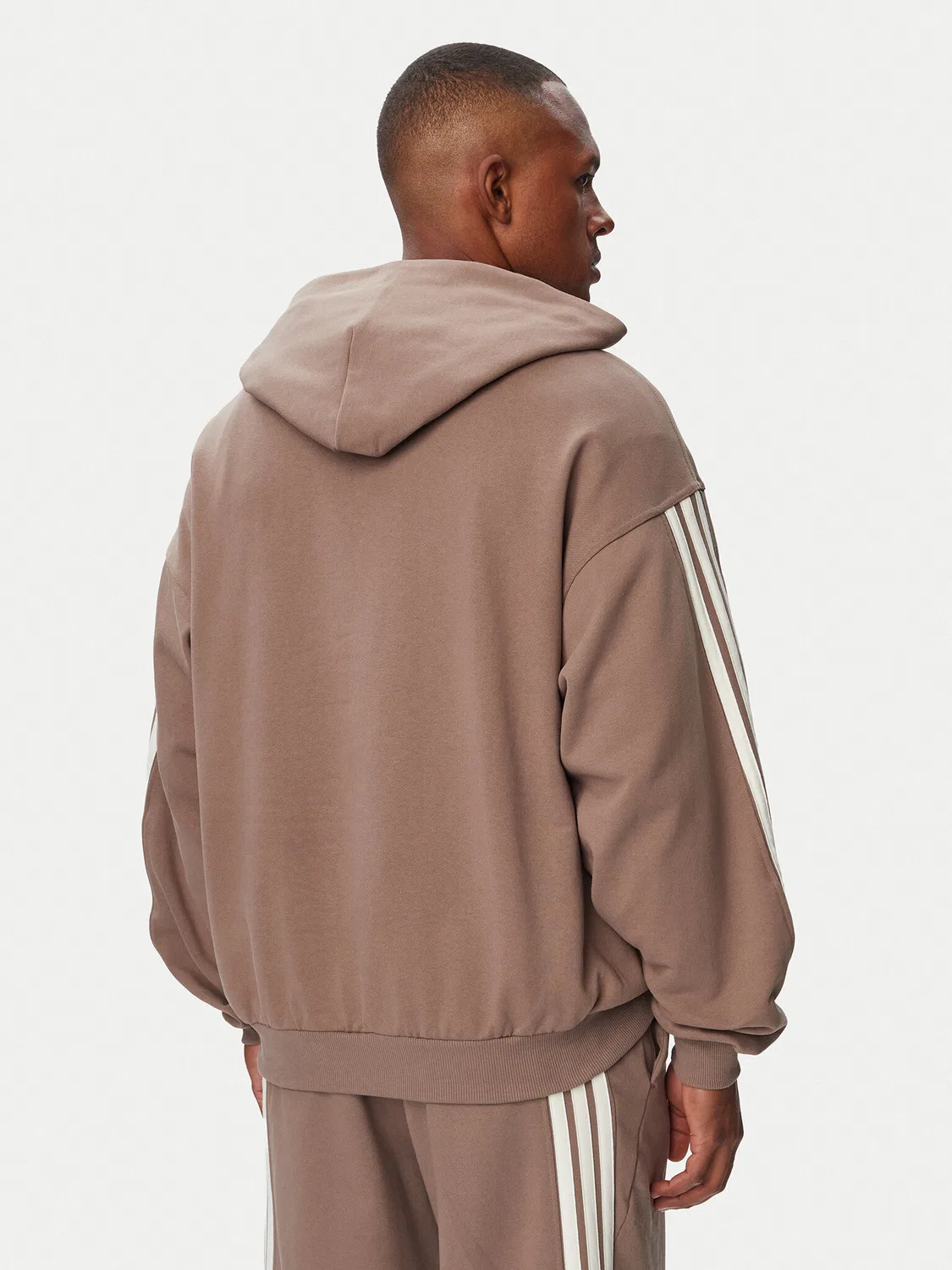 Мужская толстовка стандартного кроя Kit Hoodie Adidas, бежевый — фото 3