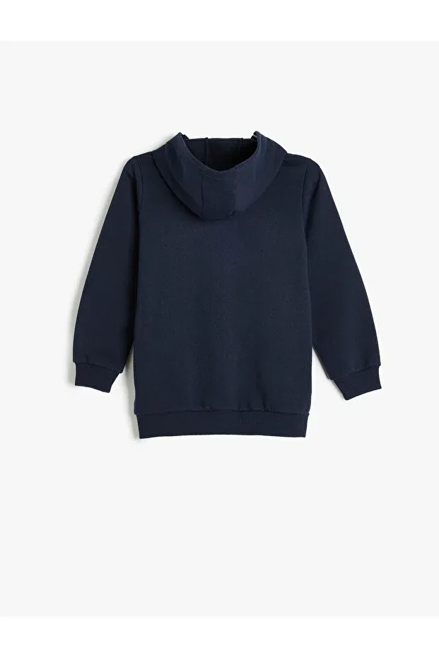 Детское худи для мальчиков с капюшоном Koton, Navy Blue — фото 2