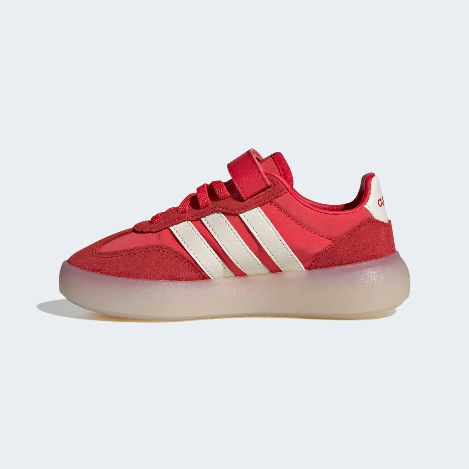 Детские кроссовки с T-образным носком Adidas Barreda Decode, Semi Lucid Red/Off White/Pure Ruby — фото 3