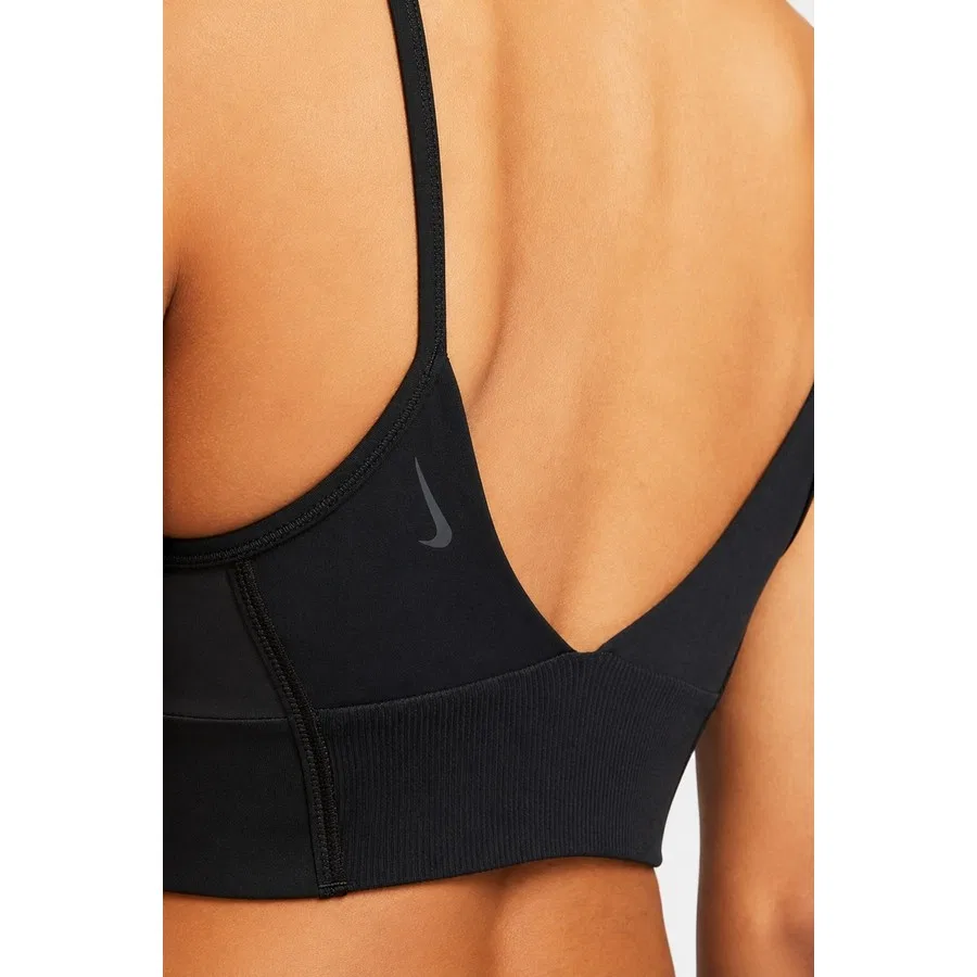 Спортивный бюстгальтер с длинным кроем Yoga Indy Light Support Padded Long Cut Nike, Черный — фото 3