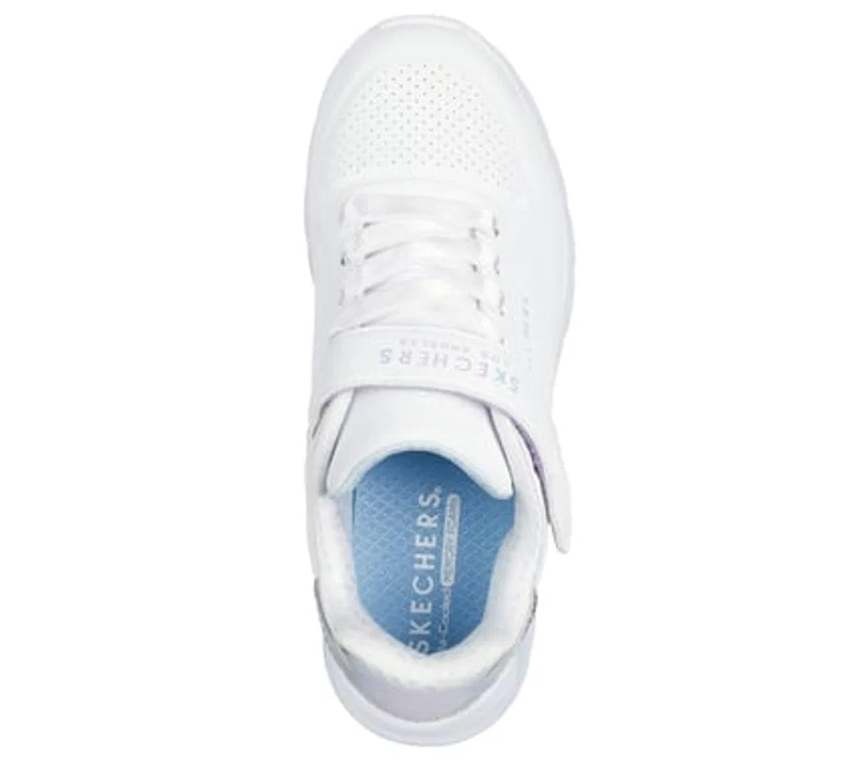 Детские кроссовки для девочек Skechers, White Synthetic Multi Trim — фото 3