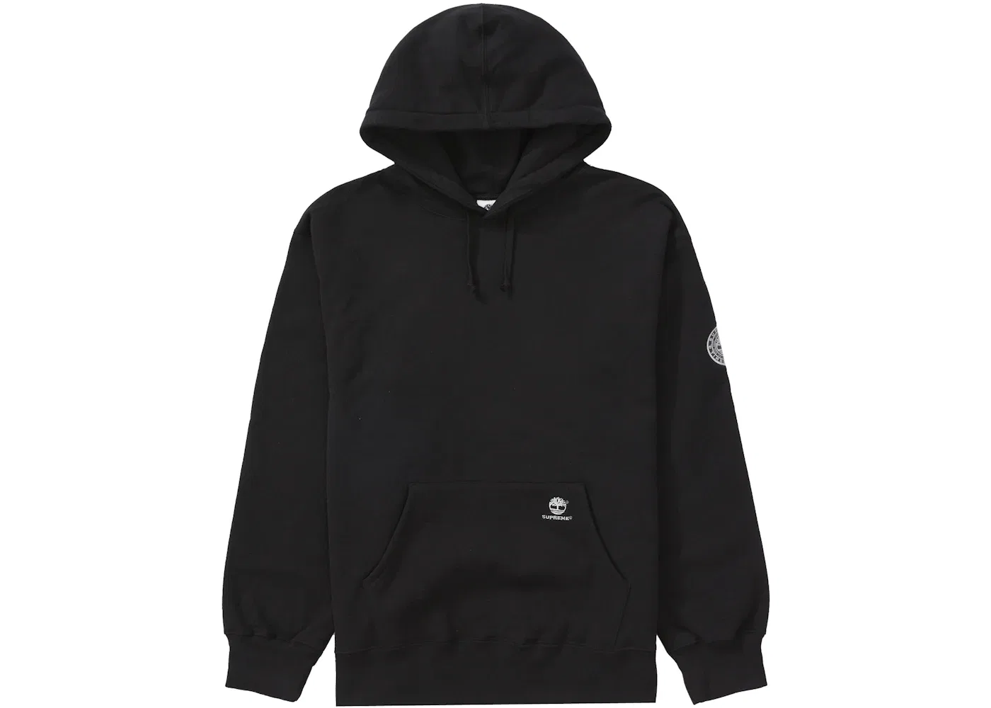 Мужская худи Supreme Timberland с принтом, модель Sweatshirt, Black — фото 2