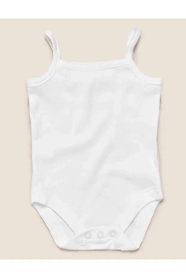 Детское боди-комбинезон для девочек хлопковый 5 предметов Marks & Spencer, White