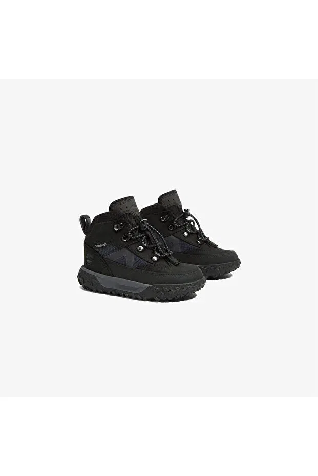 Детские ботинки для девочек на шнуровке Timberland, Black — фото 2