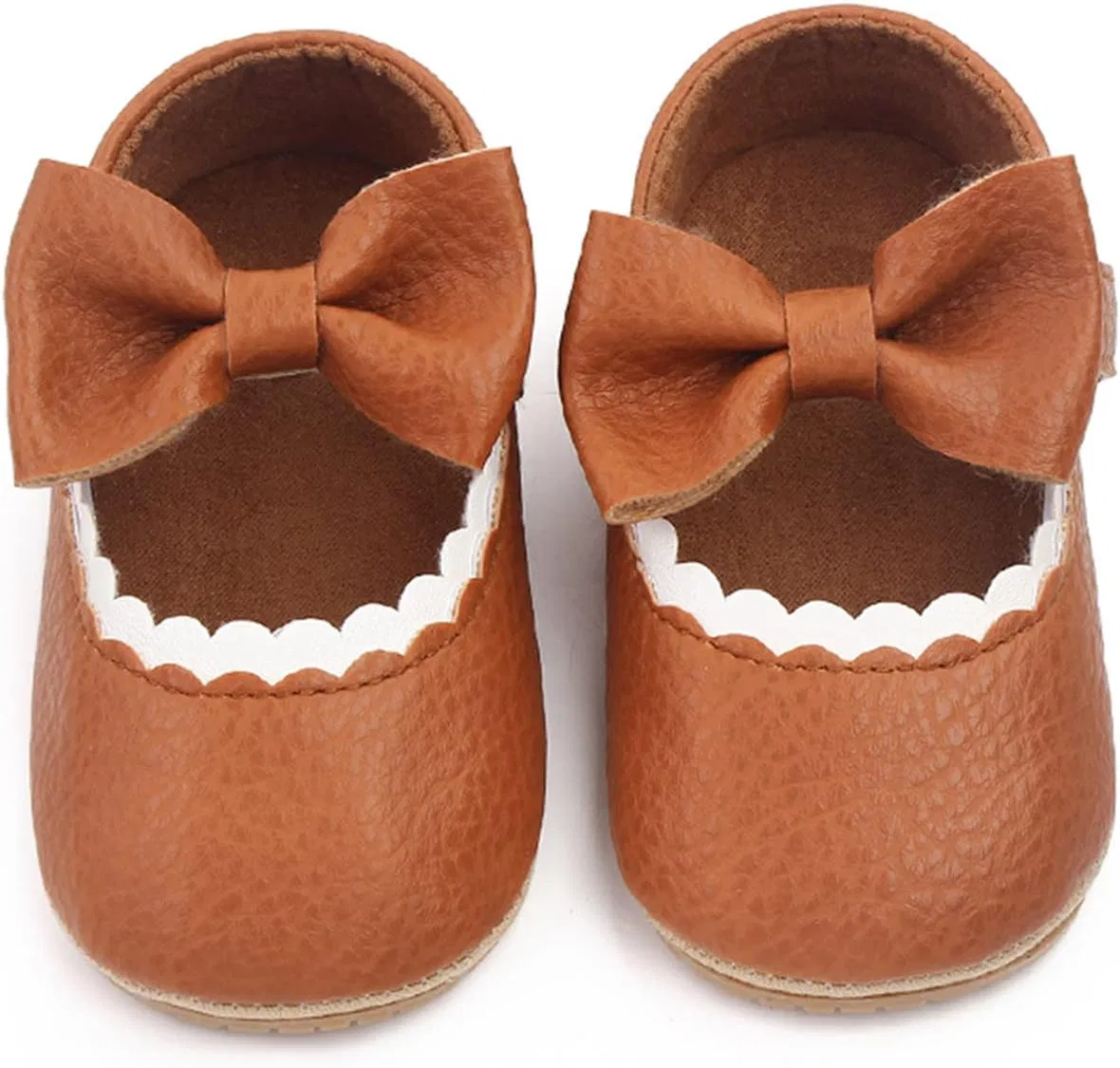 Детские туфли Мэри Джейн для девочек с бантом Princess Bowknot, Brown — фото 2