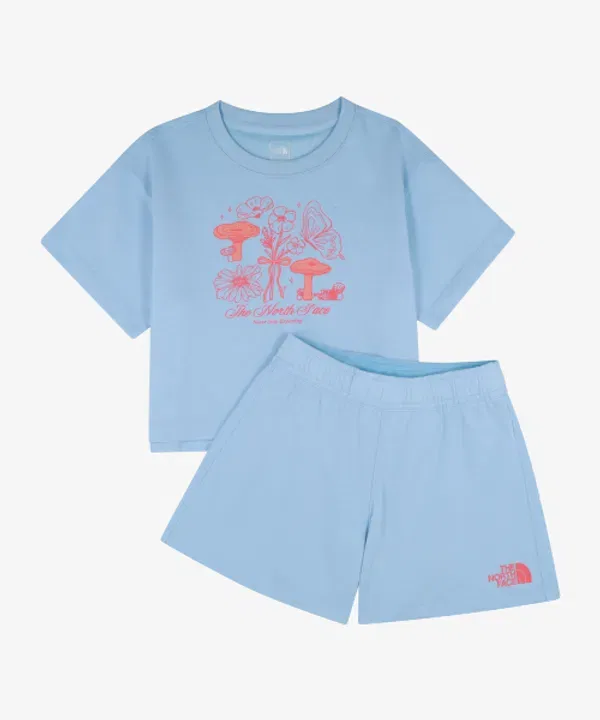 Футболка с коротким рукавом, детская, nt7us34u, The North Face Kids, синий