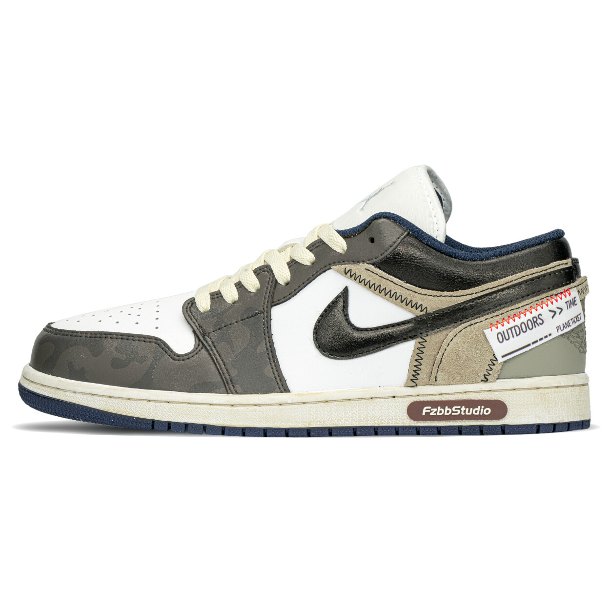 

Кроссовки Air Jordan 1 Vintage Basketball Shoes Men Low-top Black/Brown, черный/коричневый