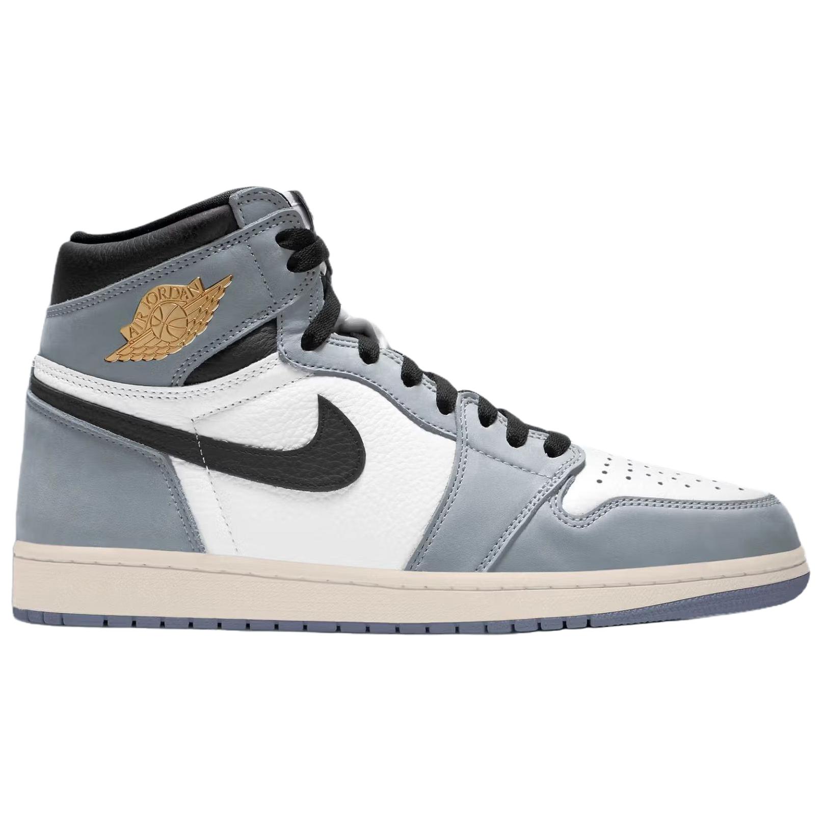 Jordan Air 1 Slip Resistant Abrasion Resistant высокие винтажные баскетбольные кроссовки мужские Blue White — фото 2