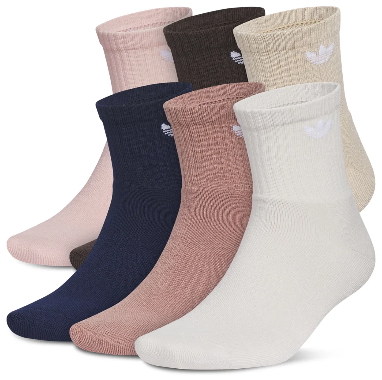 Носки 6 пар Trefoil Quarter Socks Adidas, цвет Neutral/Neutral