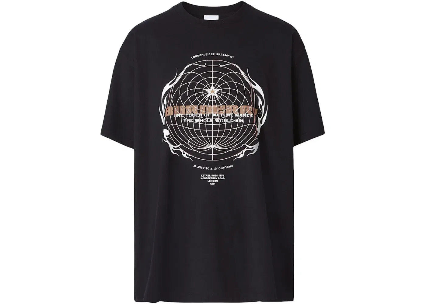 Мужская футболка с логотипом Totnes Globe Burberry, Black