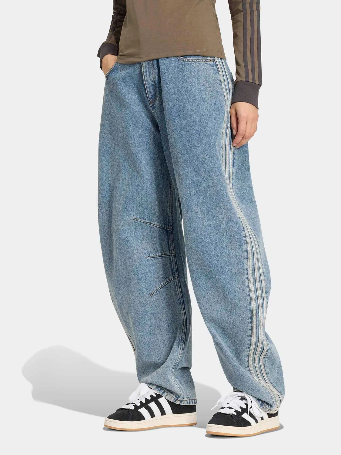 Джинсы Barrel Leg Denim adidas Originals, синие