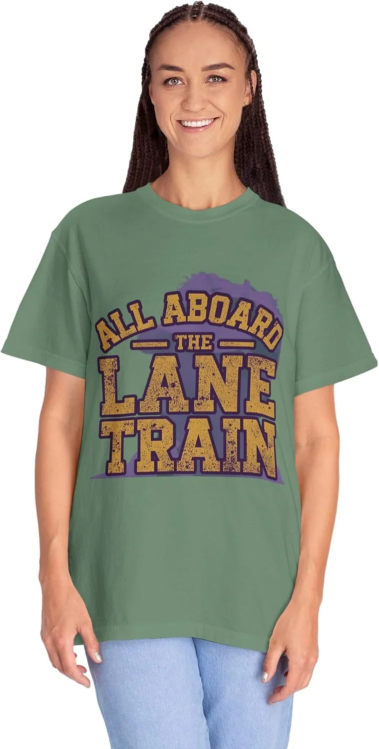 Женская футболка с принтом All Aboard The Lane Train, светло-зелёный — фото 2
