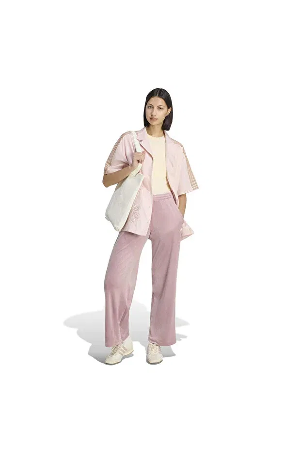 Женская футболка с коротким рукавом с вышивкой Adidas, Pink — фото 4