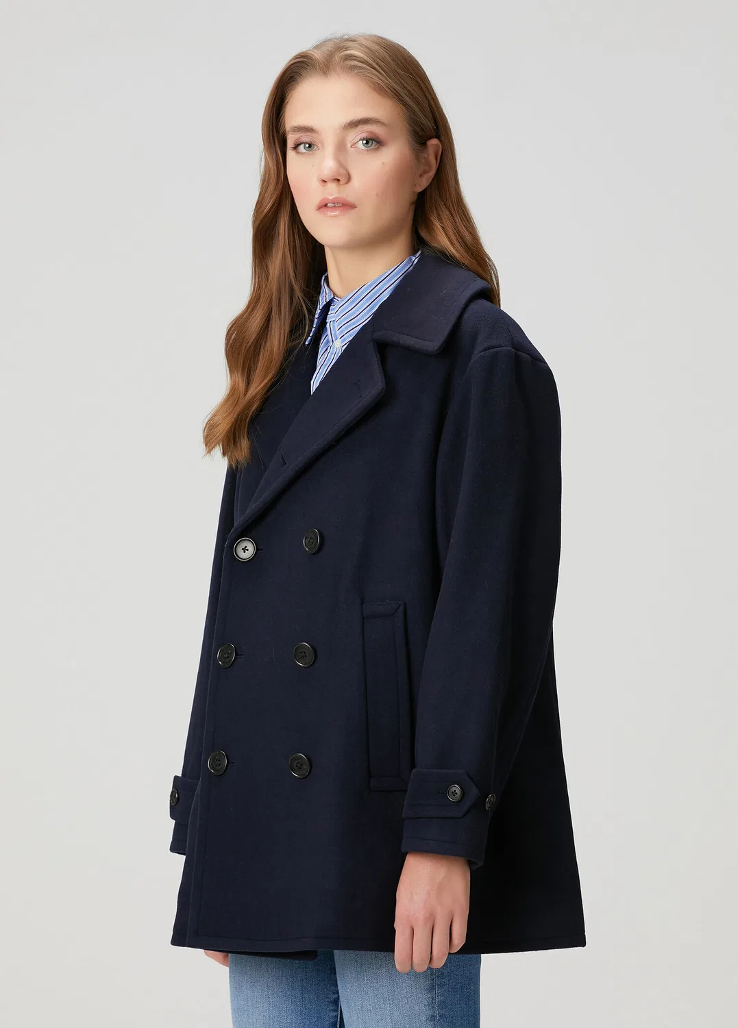 Пальто двубортное Polo Ralph Lauren, navy — фото 3