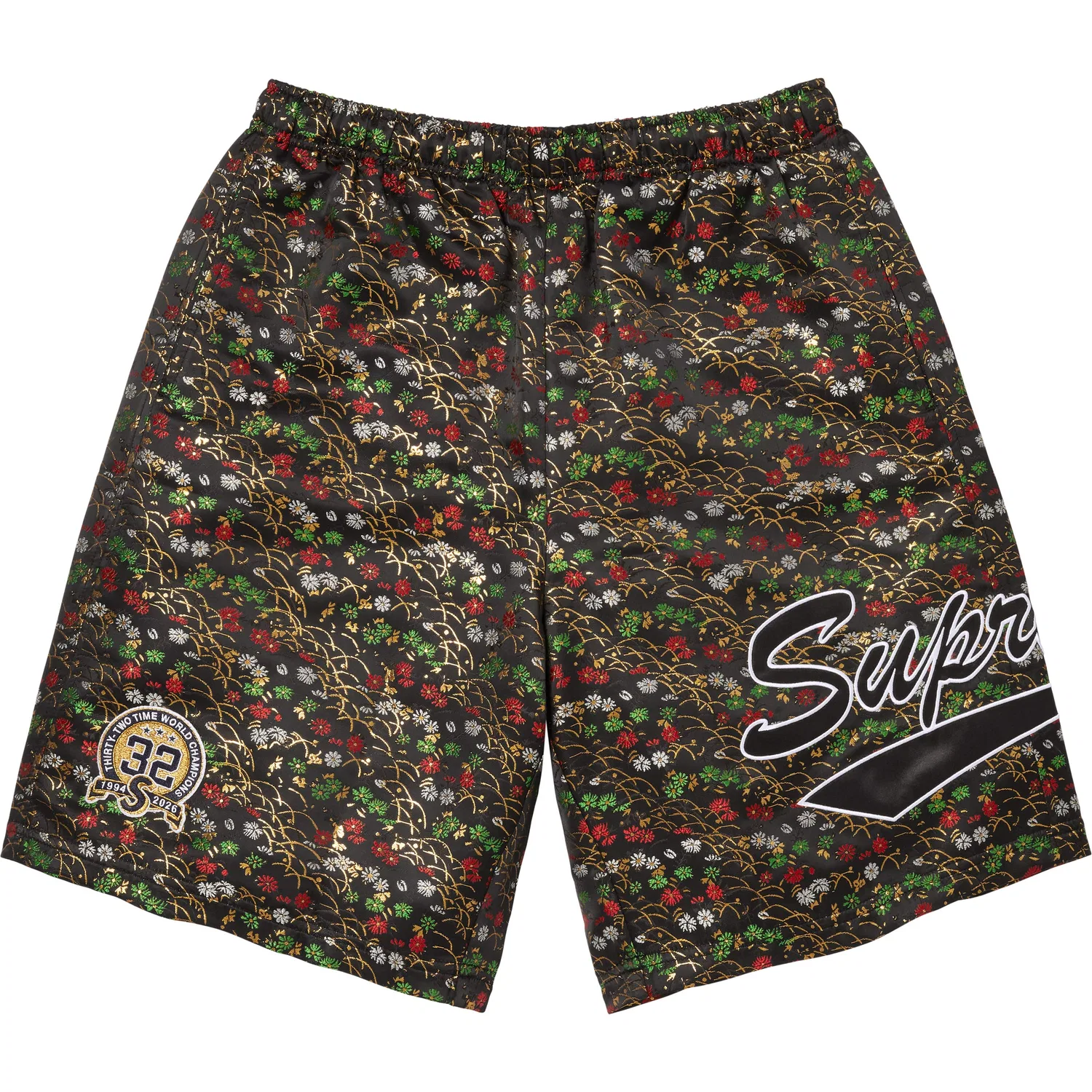 Унисекс шорты с цветочным жаккардом Supreme, Marine Blue — фото 3