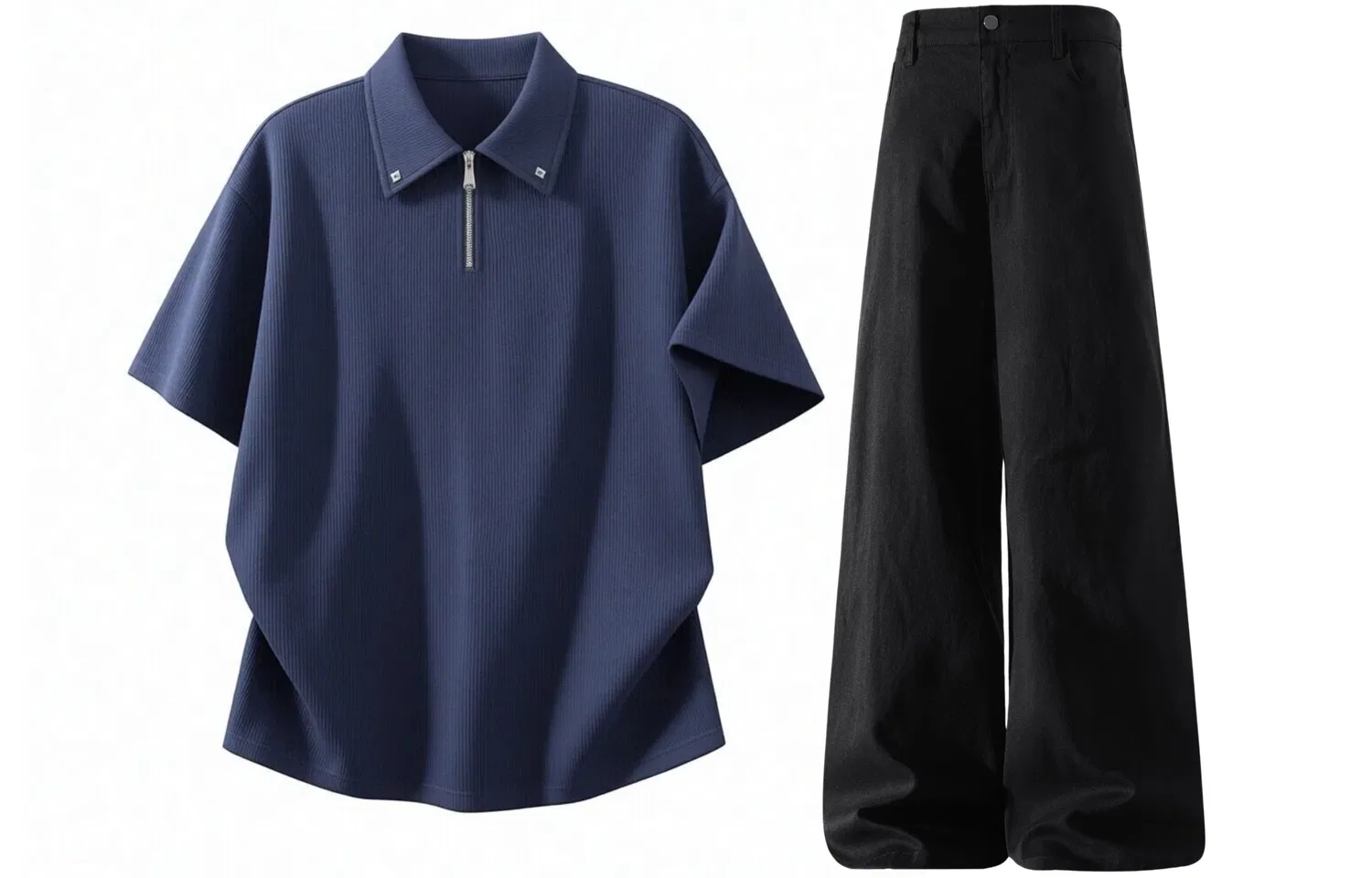 Детский комплект Casual Sportswear Unisex Lapel Moderate GWAF, Navy Blue/Black