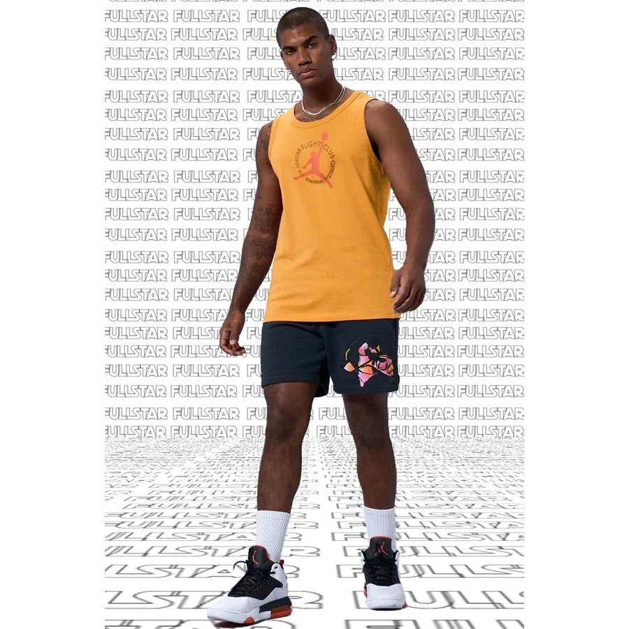 Спортивный топ без рукавов с принтом Jordan MVP Flight Cotton Nike, Оранжевый — фото 3