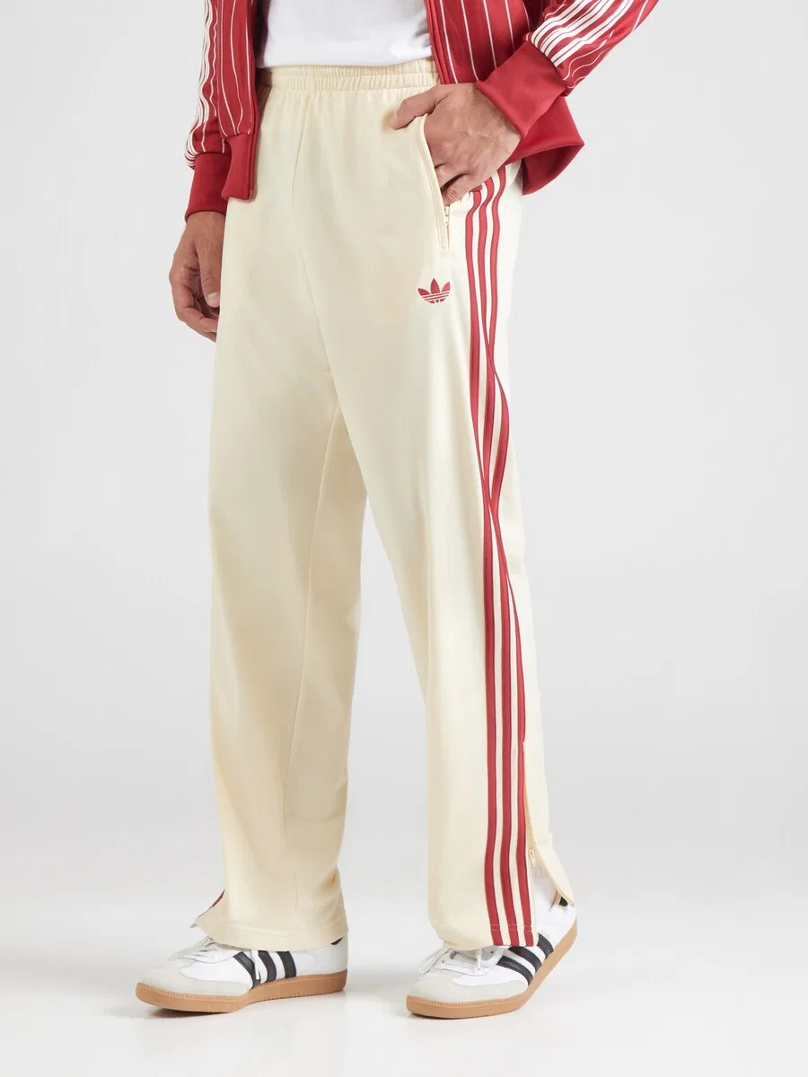 Брюки ADIDAS ORIGINALS Regular Pants 'Firebird' светло-бежевого цвета — фото 2