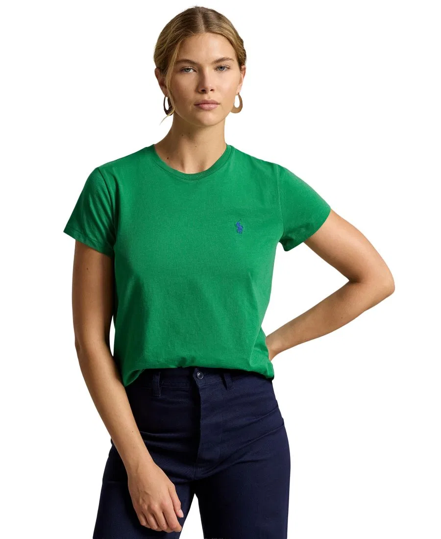 Футболка с круглым вырезом и коротким рукавом, модель Crewneck Polo Ralph Lauren, Fiji Green