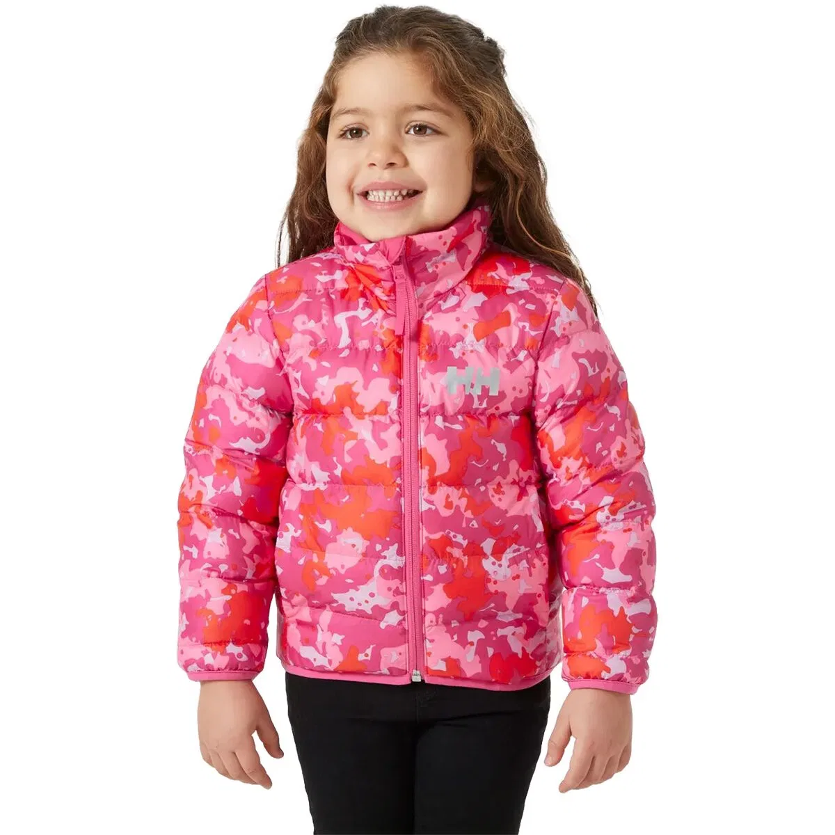 Детская куртка для мальчиков с принтом Dalen reversible jacket Helly Hansen, Dragon Fruit Splash Camo AOP
