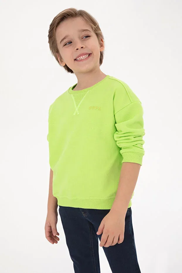 Детские свитшот для мальчиков с длинным рукавом U.S. Polo Assn., Apple Green