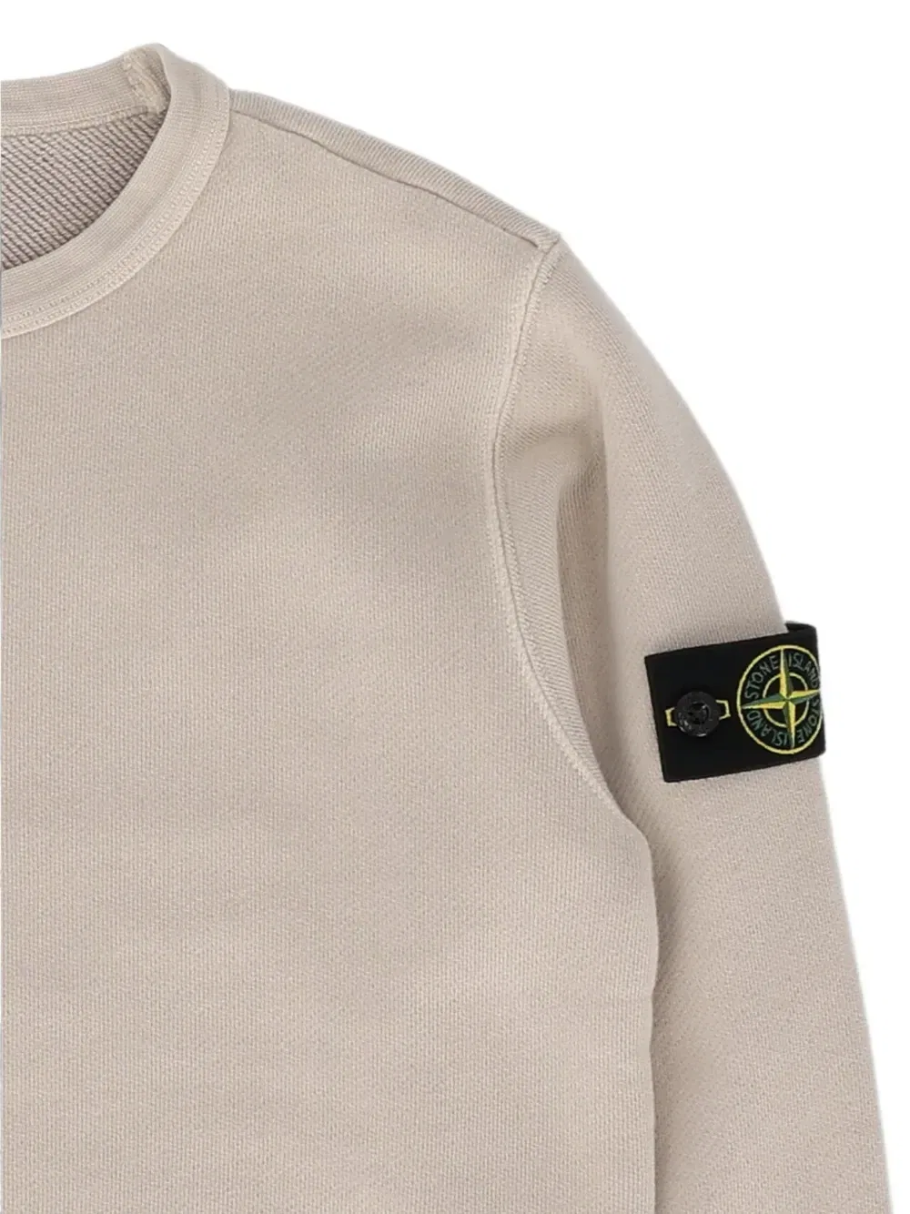 Свитшот с нашивкой в виде компаса Stone Island Junior, бежевый — фото 3