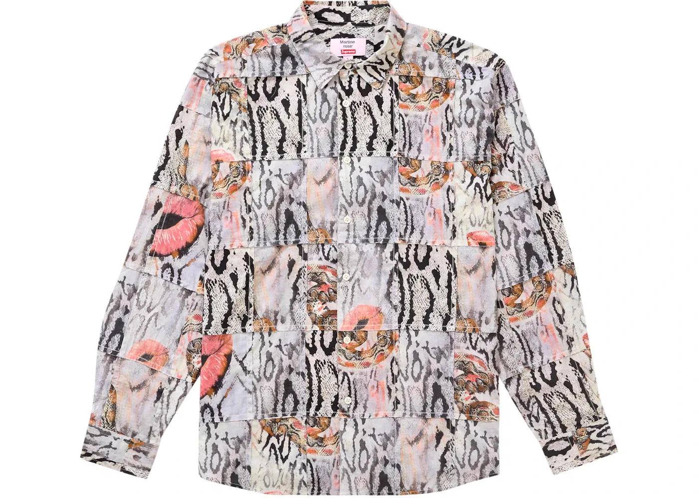 Мужская рубашка с пэчворком Supreme Martine Rose Patchwork Shirt, Multicolor