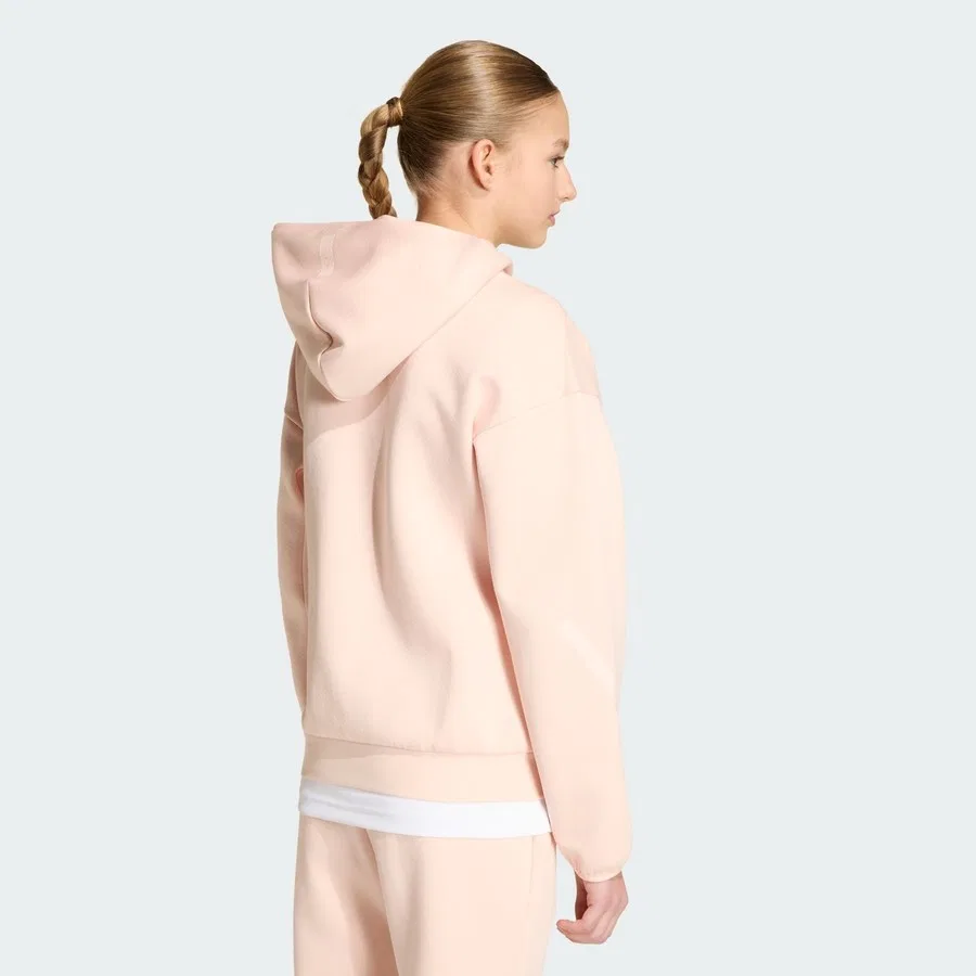 Детская куртка-худи с полной застежкой-молнией Z.N.E. adidas, Розовый — фото 2