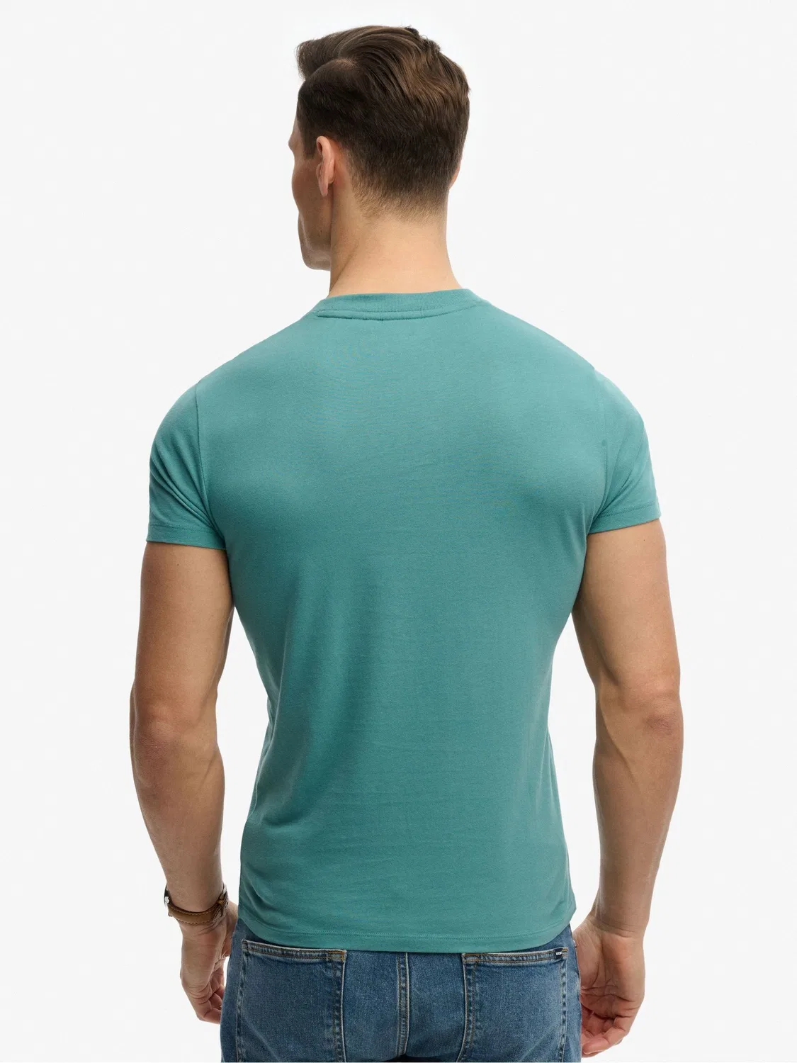 Футболка с вышивкой логотипа, Essential Superdry, Teal Blue — фото 3
