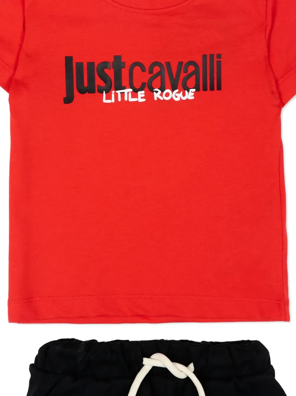 Комплект из футболки и шортов с логотипом Just Cavalli Kids, красный — фото 3