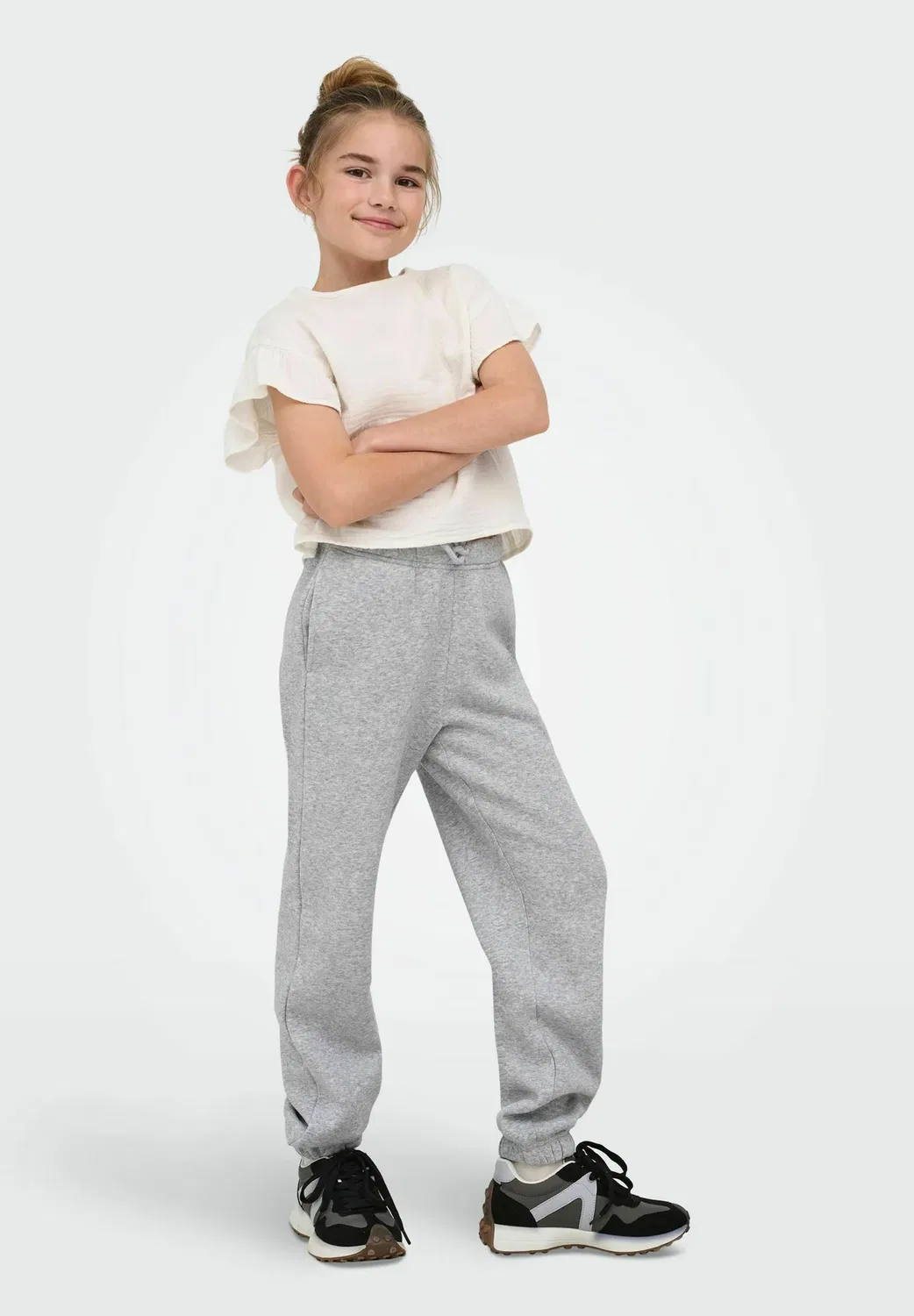 Брюки Kogsweat, стандартного кроя, спортивные штаны Only Girls, Light Grey Melange