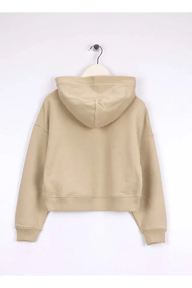 Детские свитшот для девочек с вышивкой Calvin Klein, Beige — фото 2