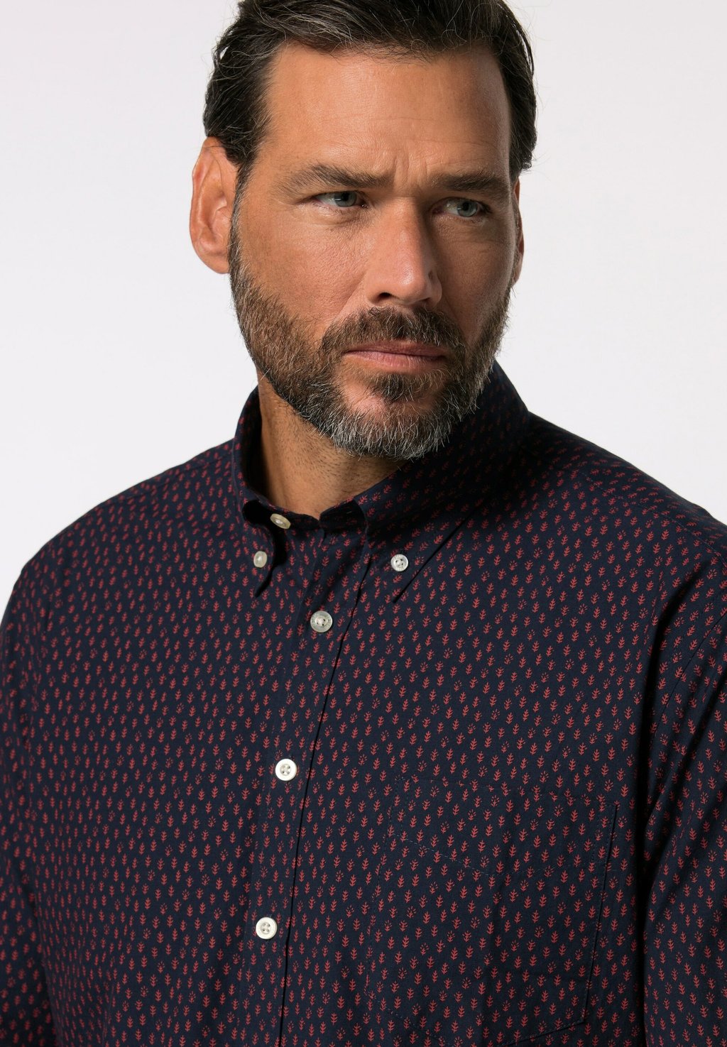 

Рубашка LANGARM ALLOVERPRINT BUTTONDOWN-KRAGEN MODERN FIT JP1880, темно-синий