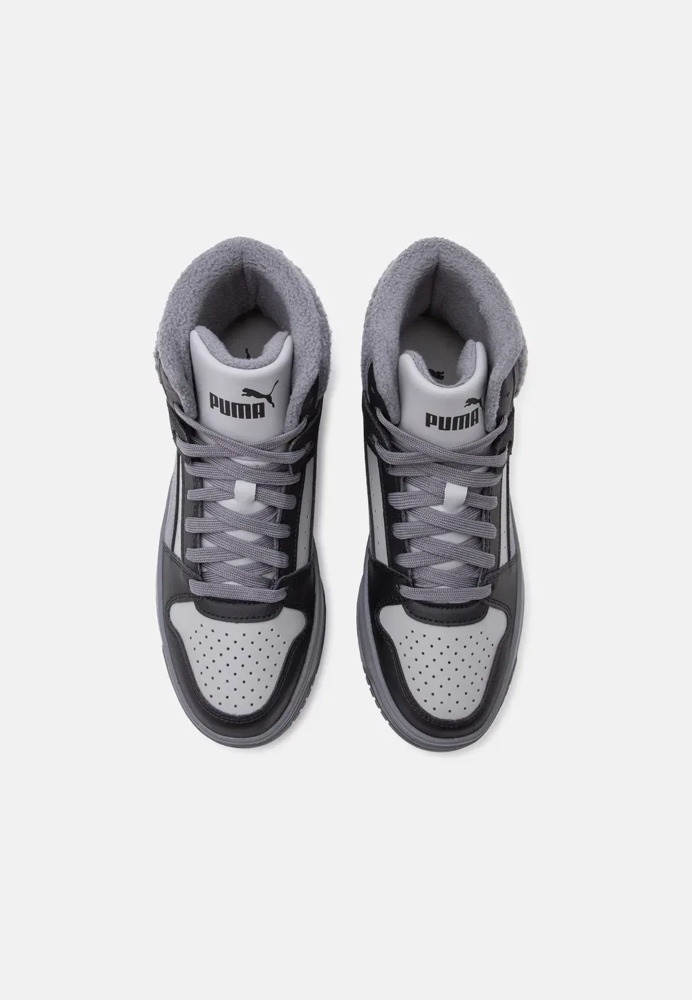Rebound slam mid cozy jr unisex - высокие кроссовки Puma, Gray Echo/Slate Sky/Black — фото 4