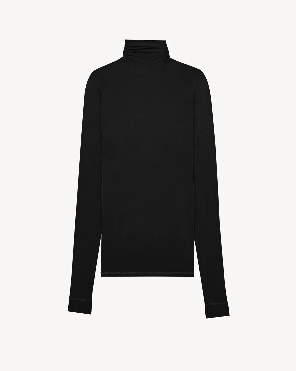 Водолазка из эластичного джерси SAINT LAURENT, черный