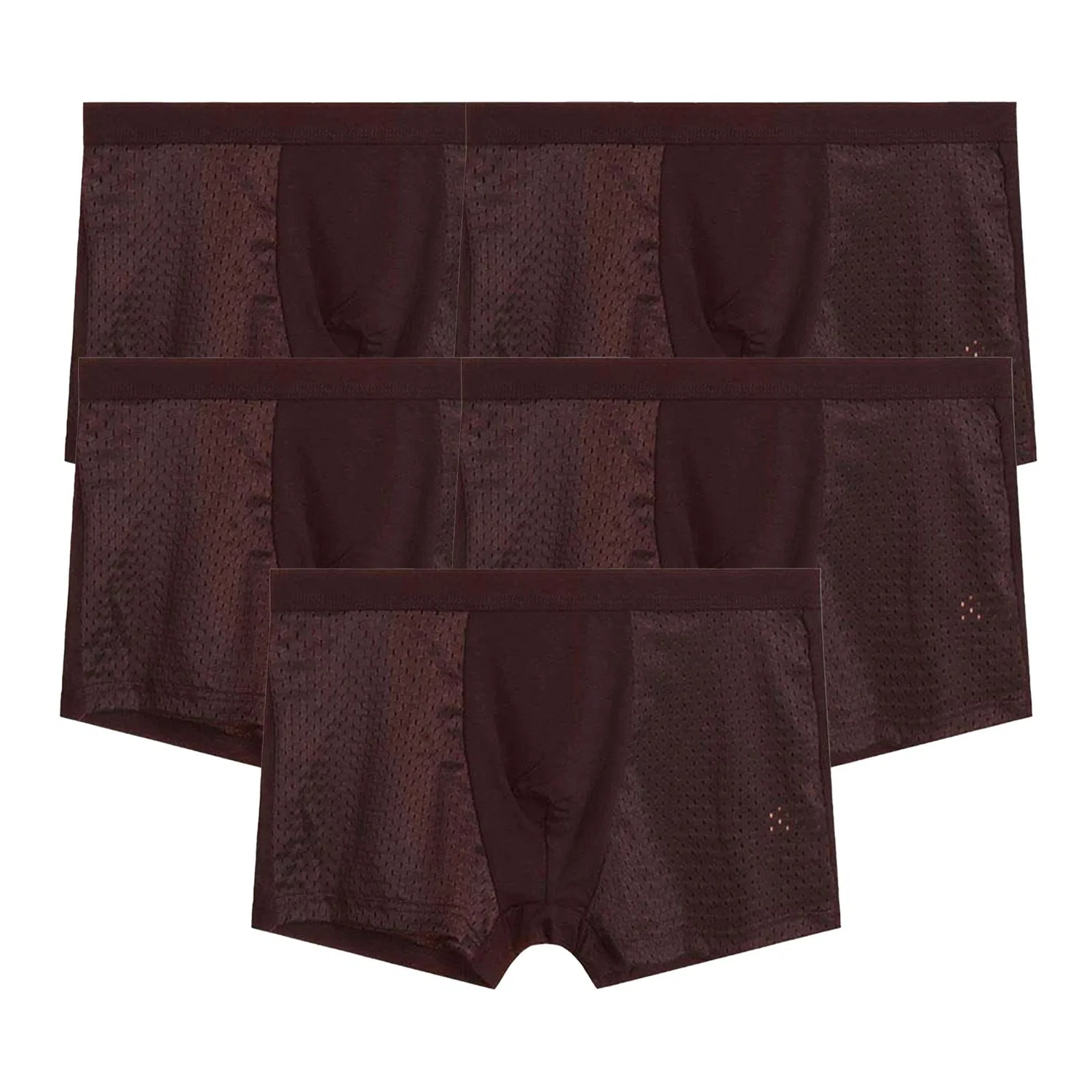 Мужские дышащие боксеры с сеткой, Red 5pcs
