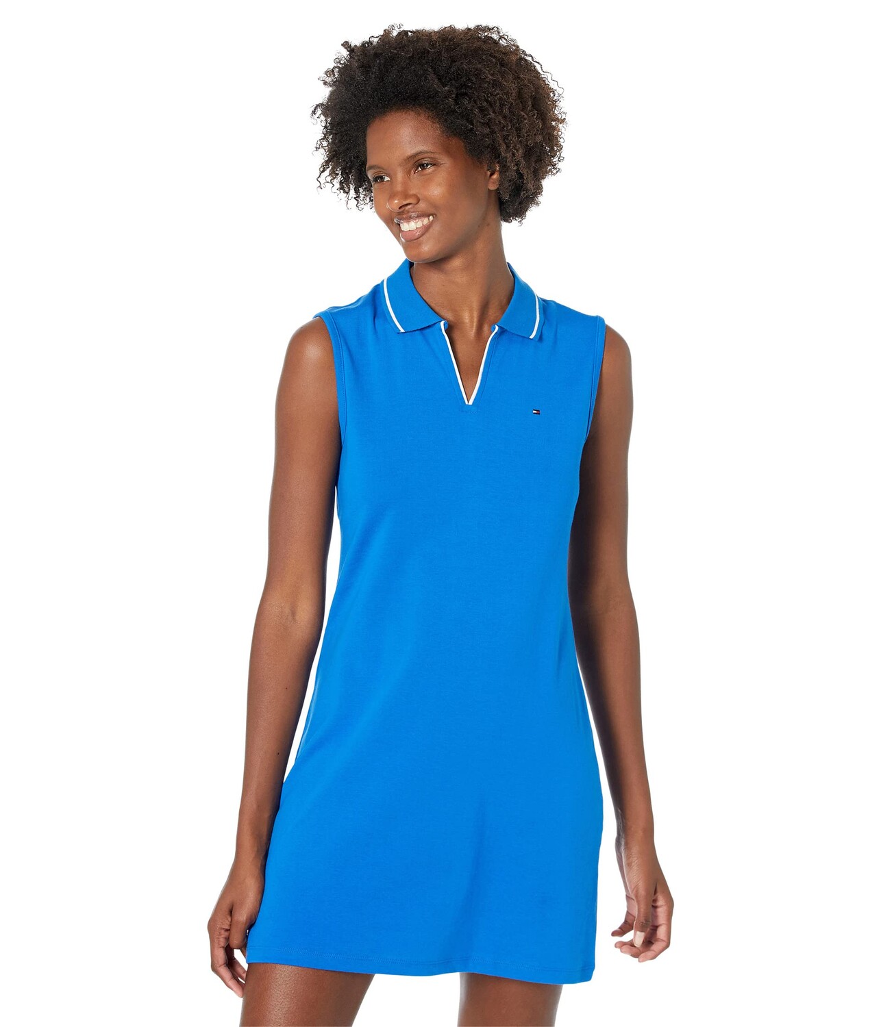 

Платье Tommy Hilfiger, Sleeveless Pipped and Tipped Solid Polo Dress