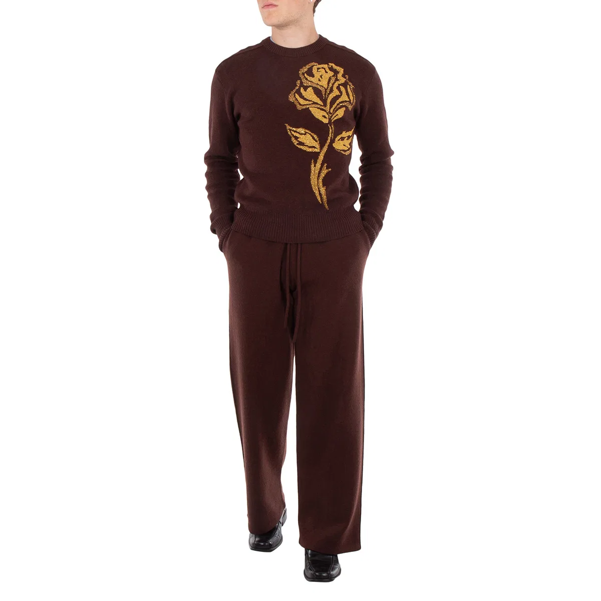 Свитер с цветочным принтом Knit Stretch Floral Graphic Sweater Burberry, Treacle — фото 3
