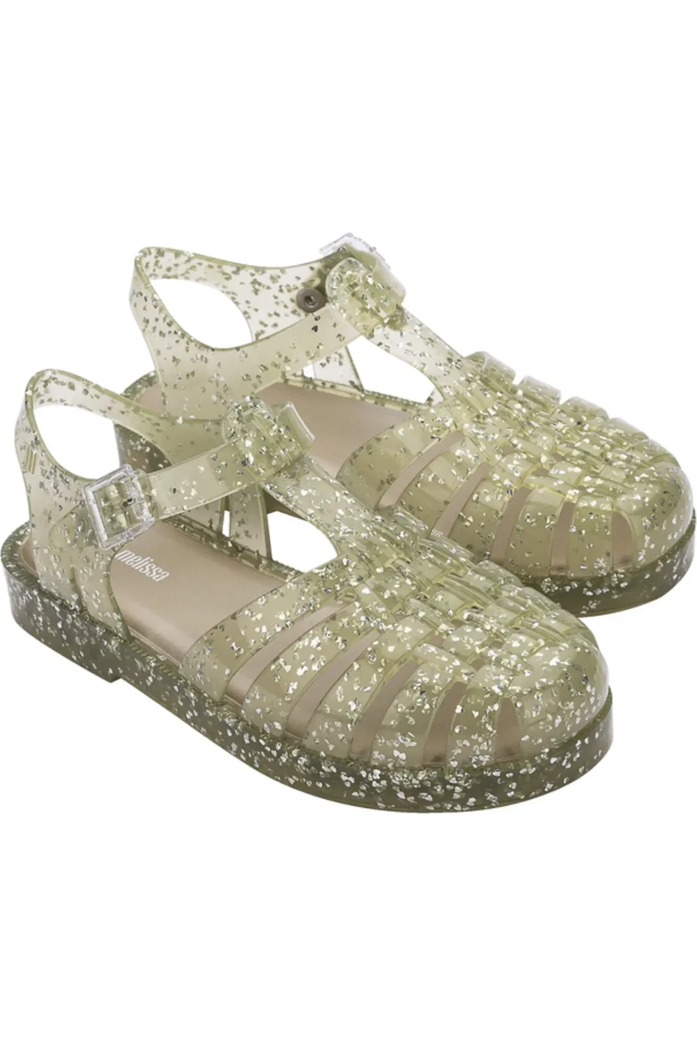 Детские сандалии рыбацкие глиттерные Possession Mini Melissa, Glitter Yellow