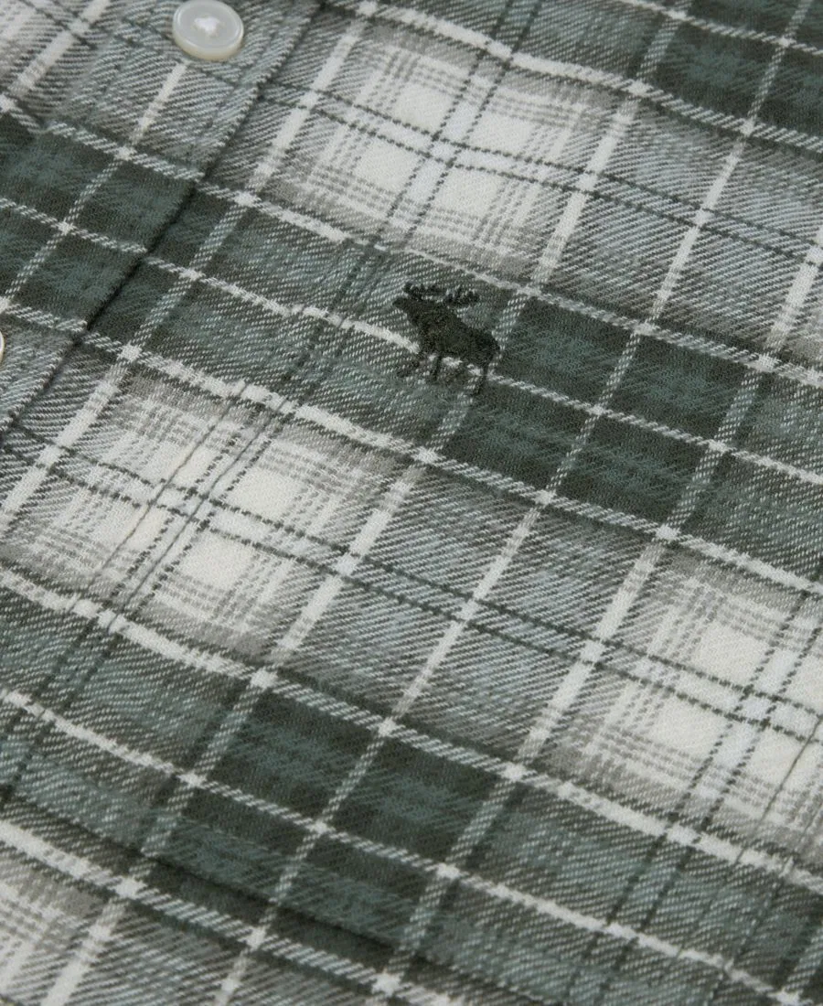 Фланелевая рубашка с длинным рукавом Coastal Local Flannel Plaid abercrombie kids, Laurel Wreath — фото 3