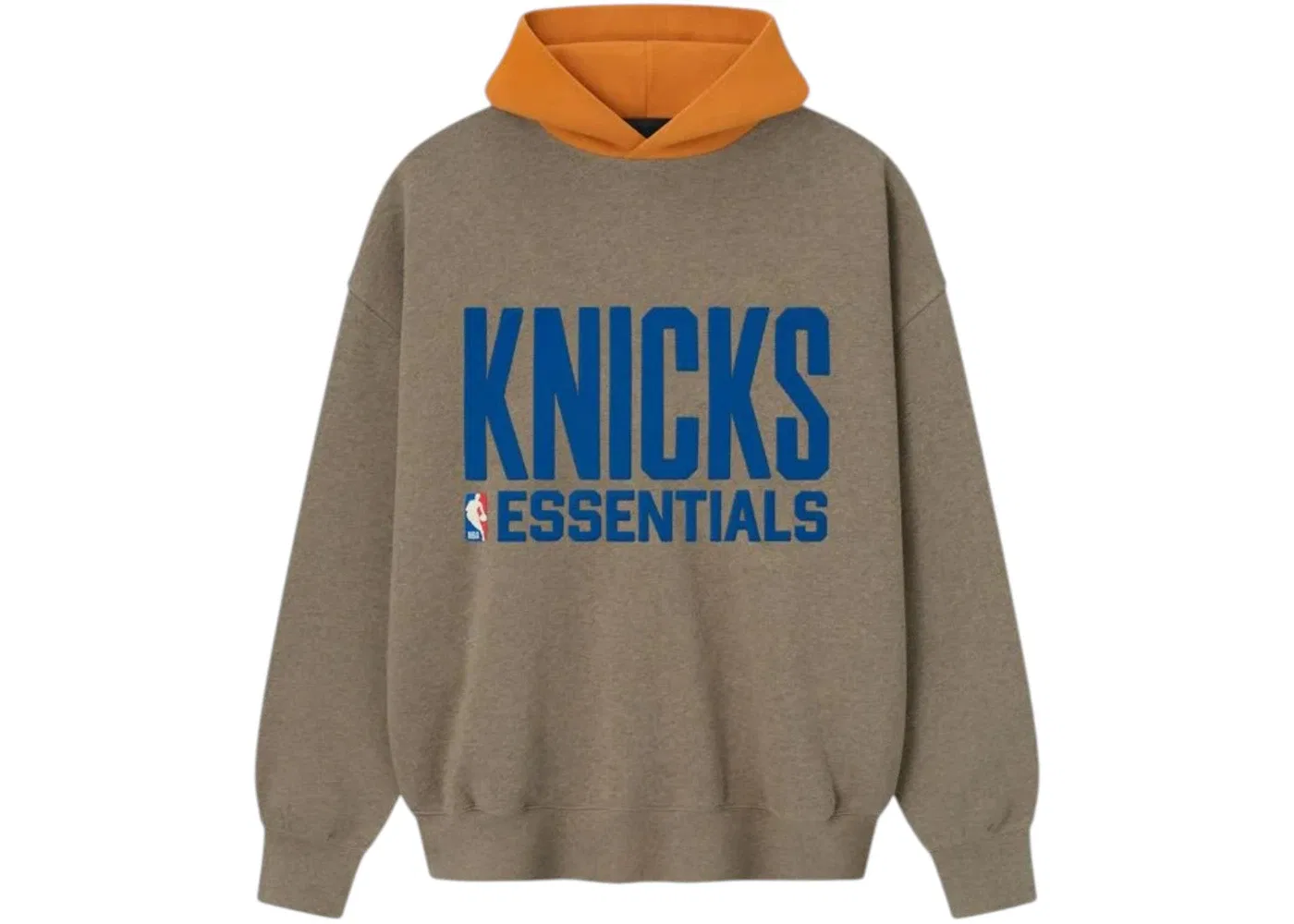 Мужской худя с принтом Knicks Sport Fear of God Essentials, Homestead Heather/Orange