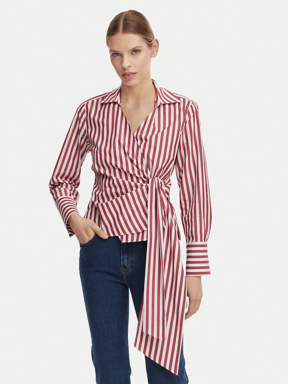 Женская блузка стандартного кроя Tommy Hilfiger, светло-красный