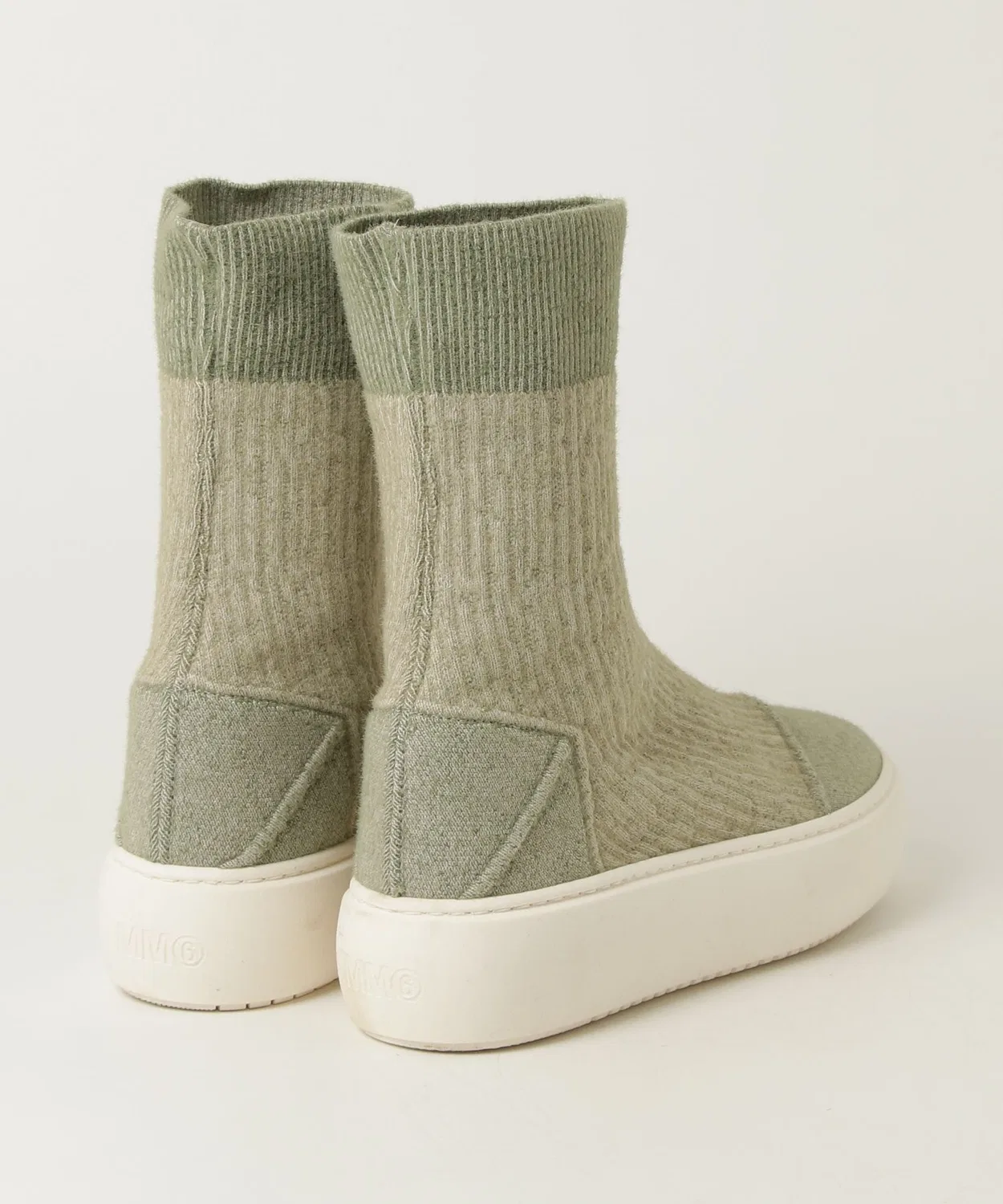 Детские кроссовки высокие MM6 Maison Margiela, Beige — фото 2