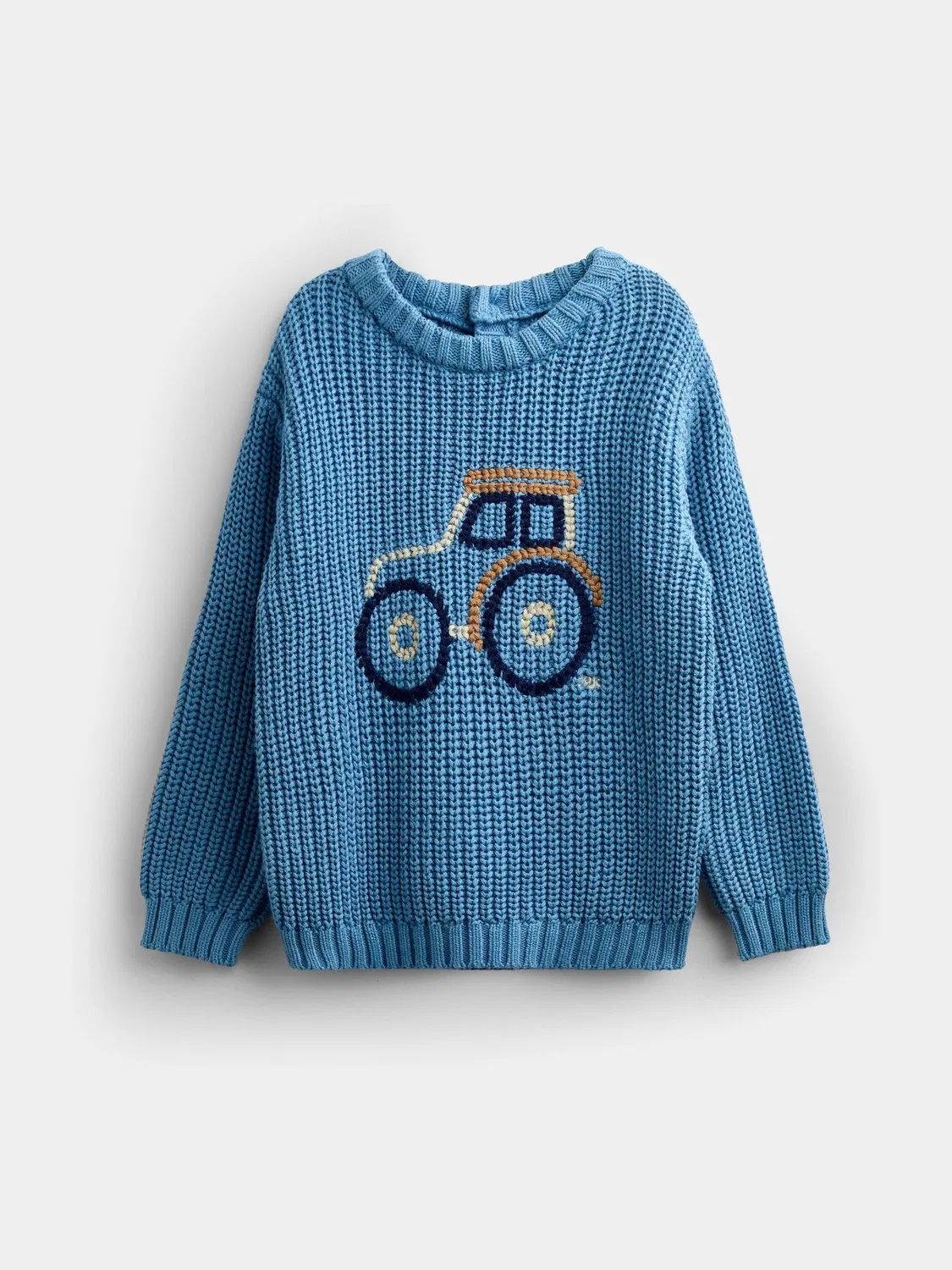 Джемпер с трактором, JoJo Maman Bébé, синий